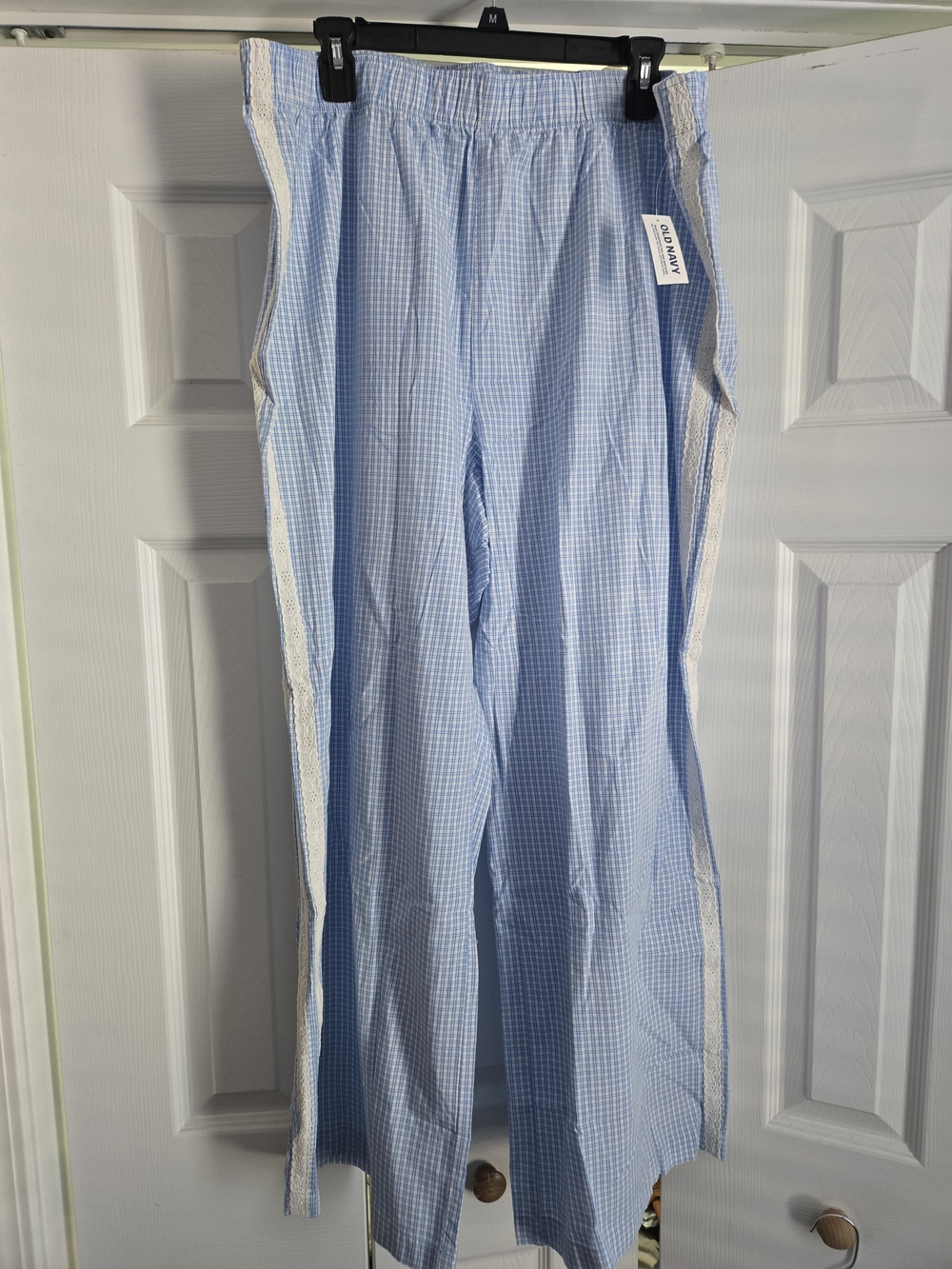 NWT Old Navy Light Blue Gingham Men’s Lounge Pants